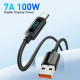 Кабель USB 2.0 TYPE-C Essager Enjoy LED Digital Display black (EXCT-XY01-P) 1 метр