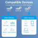 Кабель OTG Vention USB 3.0 USB Type-C Male to Type-A Female 0.5 метра сірий (CCXHB)