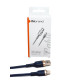Кабель USB 2.0 Lighting Mibrand MI-71 Metal Braided 2.4A Navy Blue 1 метр