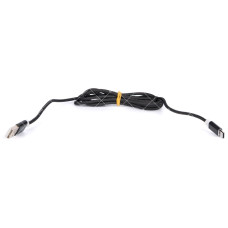 Кабель USB 2.0 AM - Type-C ERTEC чорний тканинна обплетення 1.0 метр
