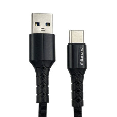 Кабель USB 2.0 TYPE-C Mibrand MI-32 Nylon Black 2 метри