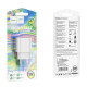 Адаптер мережевий HOCO C109A Fighter 1USB QC3.0 18W White