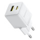 Мережевий зарядний пристрій Baseus Palm Fast Charger C+U 30W EU Moon білий