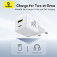 Мережевий зарядний пристрій Baseus Palm Fast Charger C+U 30W EU Moon білий
