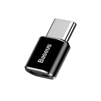 Перехідник Micro Female To Type-C Baseus Male Adapter Converter Black (CAMOTG-01)
