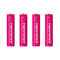 Акумулятор Esperanza EZA102R 1.2V AAA 1000mAh NiMH червоний 4 штуки
