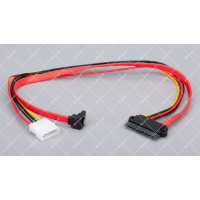 Кабель передачі даних SATA + power Vinga 0.45 метра кутовий (SATAPW01)