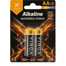 Батарейки AA LR6 Alkaline 2 шт Vinga (VJABAA2)