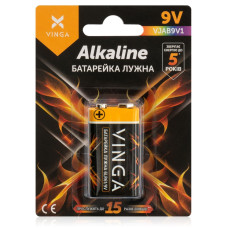 Батарейка Vinga Alkaline 9V 6LR61 "Крона"