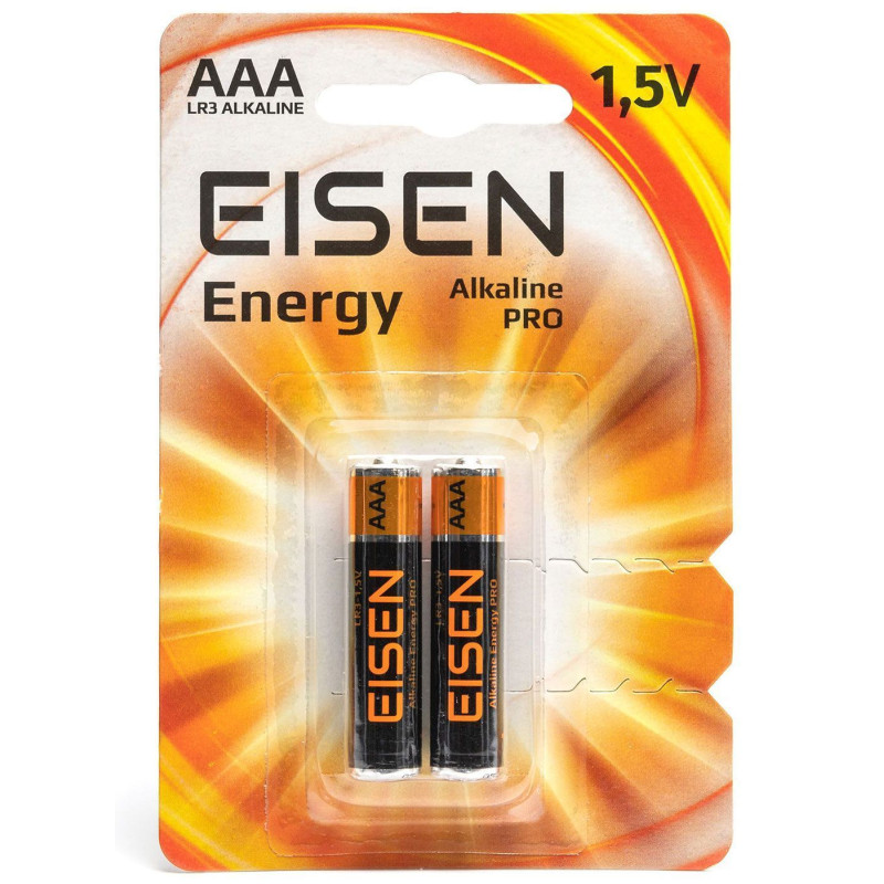 Батарейка Eisen Alkaline Energy PRO1.5V AAA LR03 2 шт Блістер