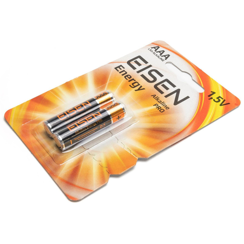 Батарейка Eisen Alkaline Energy PRO1.5V AAA LR03 2 шт Блістер