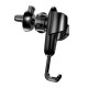 Тримач для телефону Baseus Glaze Gravity Car Mount Black автомобільний