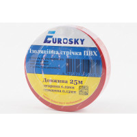 Стрічка ізоляційна Eurosky 25 метрів червона