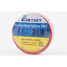 Стрічка ізоляційна Eurosky 25 метрів червона