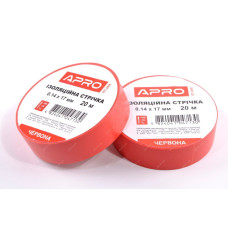 Ізоляційна стрічка APRO ET-20R 0.14х17 мм 20 м червона