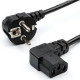 Кабель живлення 220v євровилка кутова 1.8 метра