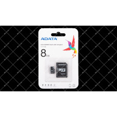 Adata 8Gb class 4 + adapter SD AUSDH8GCL4-RA1 microSDHC Карта пам'яті