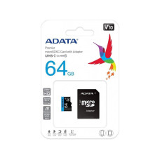 Adata Premier 64Gb class 10 + adapter SD microSDXC Карта пам'яті