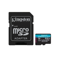 Kingston Canvas Go Plus 512Gb class 10 A2 V30 + adapter SD SDCG3/512GB microSDXC Карта пам'яті