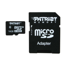Patriot LX 16Gb UHS-1 + adapter SD PSF16GMCSDHC10 microSDHC Карта пам'яті