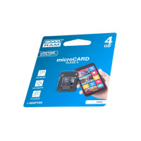 Goodram 4Gb class 4 + adapter SD M40A-0040R11 microSDHC Карта пам'яті