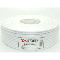 Кабель коаксіальний Alphabox RG-6 CU 100 метрів 75 Ом