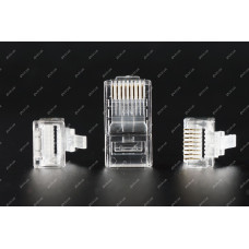Роз'єм конектор Eurosky RJ-45 8P8C Cat.5 прохідний 100 шт
