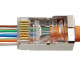 Коннектор 8p8c RJ-45 Сat.5E екранований наскрізні отвори