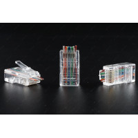 Роз'єм конектор TCOM RJ-45 8P8C Cat.5E наскрізні отвори