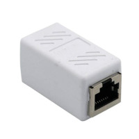Перехідник з'єднувач Tcom 8P8C RJ-45 гніздо - білий гніздо