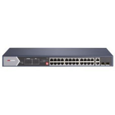 Hikvision DS-3E0528HP-E Hi-PoE Комутатор 24 порти некерований