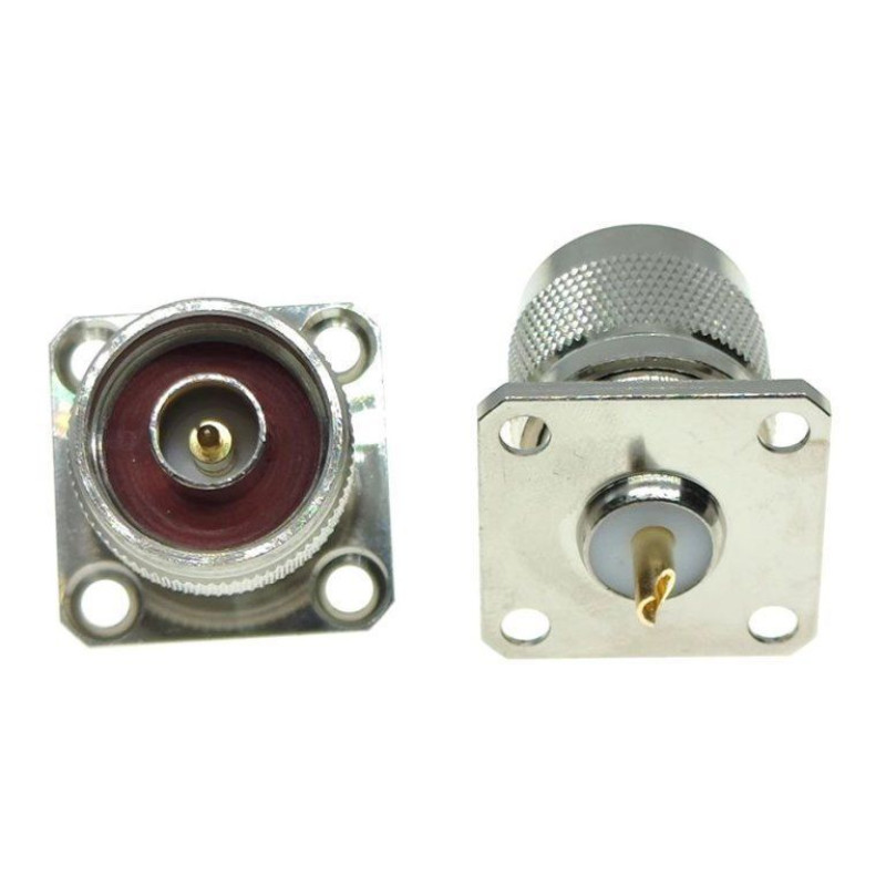 Роз'єм N-type (male plug RF) для монтажу під паяння латунь 