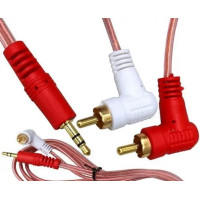 Кабель 2RCA-3.5мм Jack Audio Tcom 1.5 метра кутовий