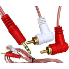 Кабель 2RCA-3.5мм Jack Audio Tcom 1.5 метра кутовий