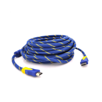 Кабель HDMI-HDMI Voltronic Blue/Gold v.1.4 OD-8.0mm 20 метрів
