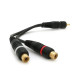 Перехідник штекер RCA на 2×RCA 0.2 метра
