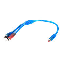 Перехідник гніздо RCA на 2×RCA 0.2 метра прозорий