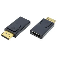 Перехідник штекер Display Port - гніздо HDMI,gold pin
