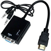 Адаптер (перехідник) HDMI - VGA + AUDIO (HDMI-VGA + шнур AUX)