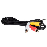 Кабель 3RCA-3.5мм Jack аудіо-відео 18мм 1-1.2 метри
