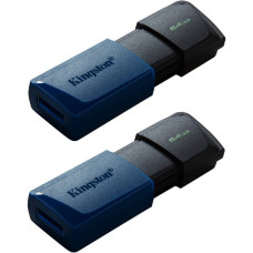 Накопичувач Kingston 64GB DataTraveler Exodia M Black/Bluel USB 3.2 (DTXM/64GB)