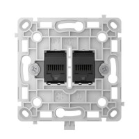 Ajax OutletCore (LAN) [55] ASP black механізм інтернет розетки