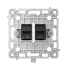 Ajax OutletCore (LAN) [55] ASP black механізм інтернет розетки