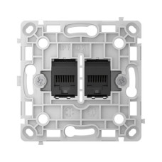 Ajax OutletCore (LAN) vertical [55] ASP black механізм інтернет розетки