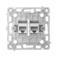 Ajax OutletCore (LAN) vertical [55] ASP white механізм інтернет розетки
