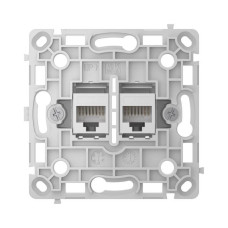 Ajax OutletCore (LAN) vertical [55] ASP white механізм інтернет розетки