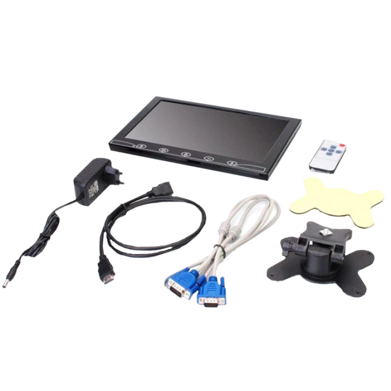 Автомобільний РК-монітор 10.1" (AV + VGA + HDMI + BNC)