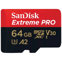 Карта пам'яті SanDisk microSD 64GB C10 UHS-I U3 Extreme Pro V30 + SD