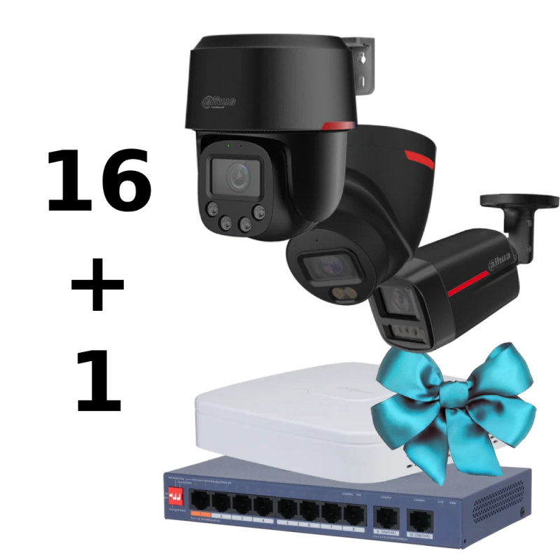 Комплект Dahua WIZCOLOR KIT 16+1（robot black+fix black）