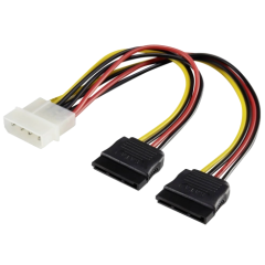 Перехідник-дільник живлення SATA (4P-2xSATA) 0.2м